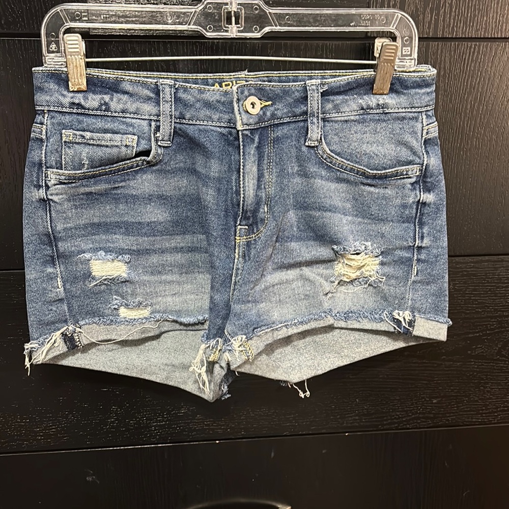 Arizona Jean Company Blue Distressed Jean Shorts